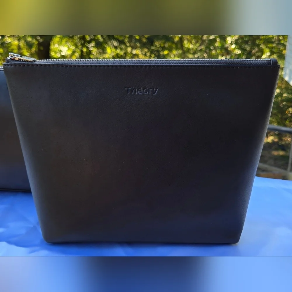 Theory Black Cosmetic Bag